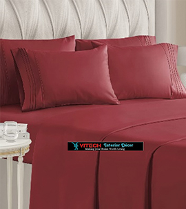 Maroon King Size Bedding Set