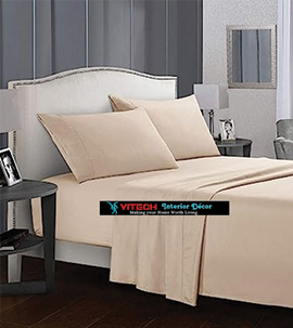 Beige Cotton Bedsheets