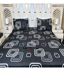 Black Boxed Cotton Bedsheets