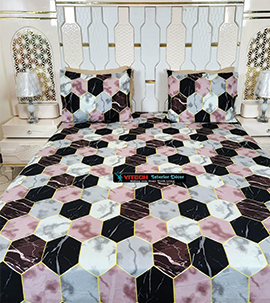 Marble Cotton Bedsheets 