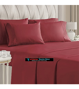 Maroon Cotton Bedsheets