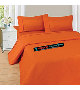 Orange CottonCotton Bedsheets