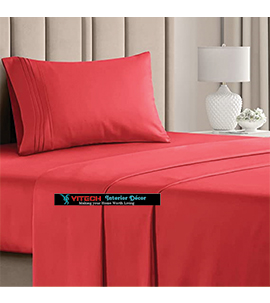 Red Cotton Bedsheets