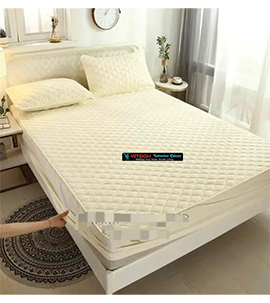 Cream white water proof matress protector