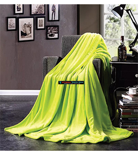 Lime Green soft throw banket