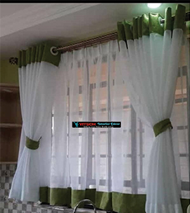 jungle green kitchen curtain