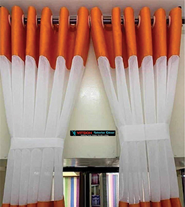 Orange Kitchen curtain