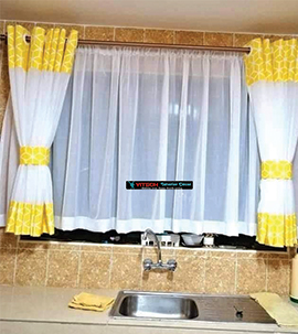 yellow kitchen curtain