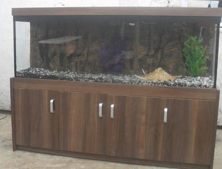 Aquarium in a cabinet stand