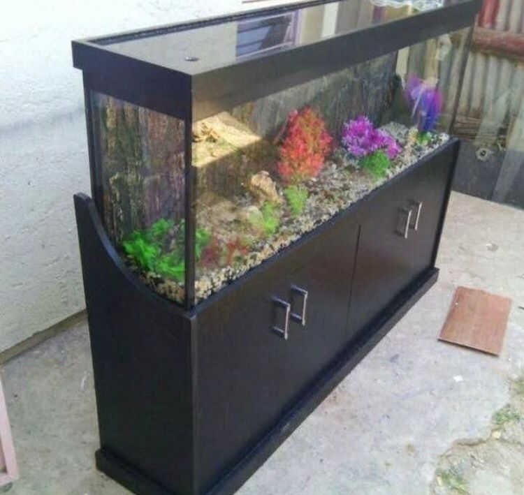 Aquarium in a cabinet stand