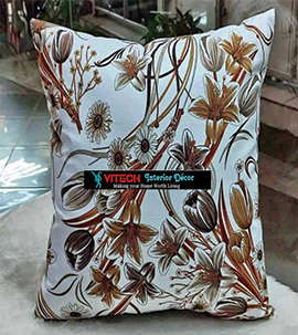 Brown Floral throw pillow