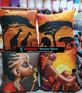 African Print throw pillow