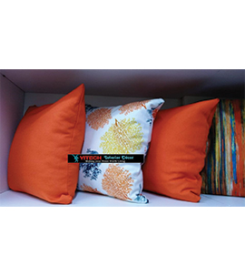 Orange throw pillow set of three