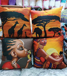 African print pillow cases